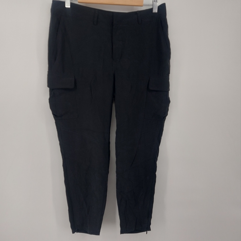 L'Agence Silk Black Gargo Pants Size 6